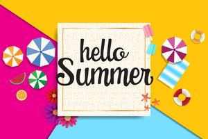 Summer Sale banner and background  vector