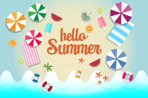 Summer Sale banner and background vector