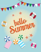 Summer Sale banner and background vector