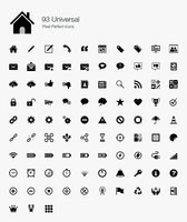 93 Universal Pixel Perfect Icons.  vector
