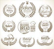 etiquetas de panadería vector
