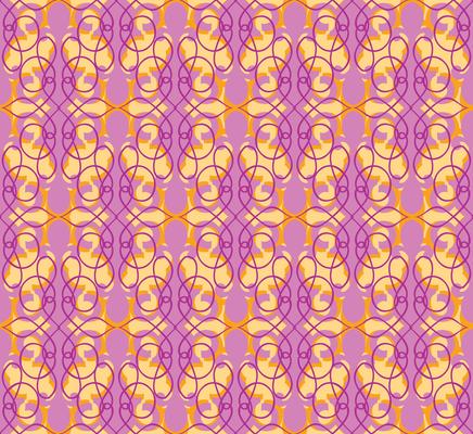 Abstract seamless pattern. Retro swirl line ornament.