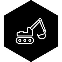 Excavator Icon Design vector