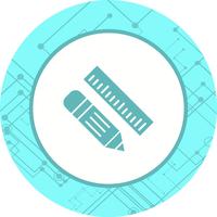 Pencil &amp; Ruler Icon Design vector