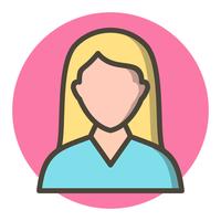 Female Student Icon Design vector