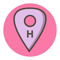 Hospital Location Icon Design vector