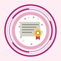 Certificado Icono de Diseño vector