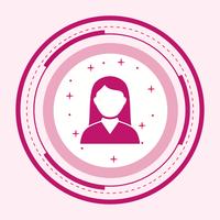 Female Student Icon Design vector