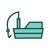 Diseño de icono de barco de pesca vector