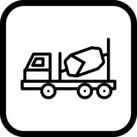 Concrete Mixer Icon Design vector