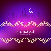 Abstract Eid Mubarak Islamic religious background vector