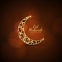 Resumen Eid Mubarak elegante fondo de saludo vector