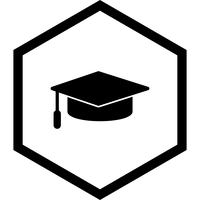 Diseño de icono de gorra de graduación vector