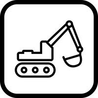 Excavator Icon Design vector