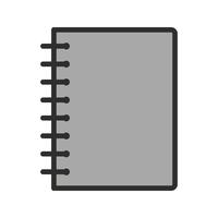 Cuaderno espiral icono de diseño vector