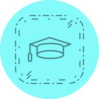 Diseño de icono de gorra de graduación vector