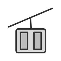 Chair lift Icon Design vector