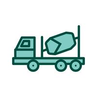 Concrete Mixer Icon Design vector