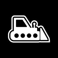 diseño de icono de bulldozer vector