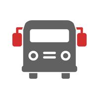 Diseño de iconos de autobuses escolares vector