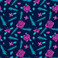 flower seamless pattern, floral pattern vector