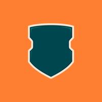 Futuristic cops blank shield badge template vector