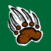 Grizzly bear claw vector illustration