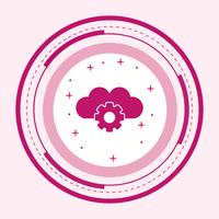 Cloud Settings Icon Design vector