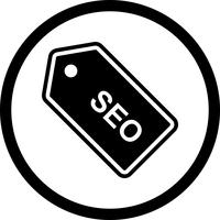 Diseño de icono de etiqueta SEO vector