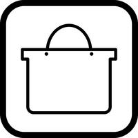 Diseño del icono del bolso de compras vector