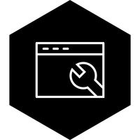 Browser Settings Icon Design vector