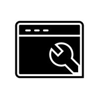 Browser Settings Icon Design vector