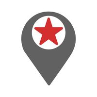 Starred Location Icon Design vector