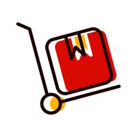 Trolley Icon Design vector