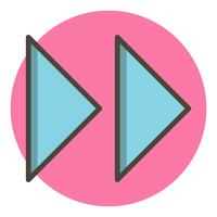 Diseño de icono de flechas hacia adelante vector