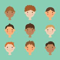 Boys Faces vector