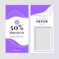 Profesional Puple Instagram Stories Template vector