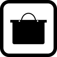 Diseño del icono del bolso de compras vector