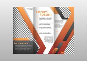 Orange Brochure Template Vector