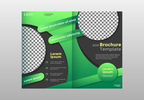 Half-Fold Brochure Template Vector