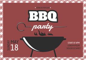 Retro Barbecue Party Poster vector