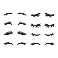 eyelashes clipart set vector