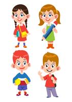 Children Character Set vector