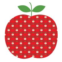 apple graphic with apple pattern vector