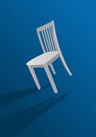 silla sobre fondo azul vector