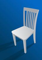 silla sobre fondo azul vector