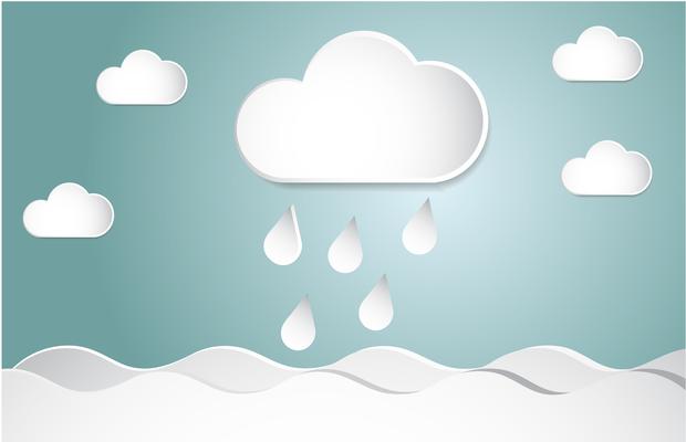 Weather symbol. Trendy flat icon design element. paper cut style