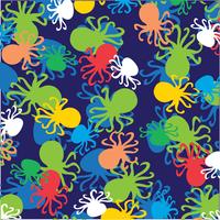 overlapping octopus pattern on blue