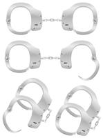 metal handcuffs for the police vector illustration