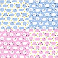 cute sleepy sheep patterns vector
